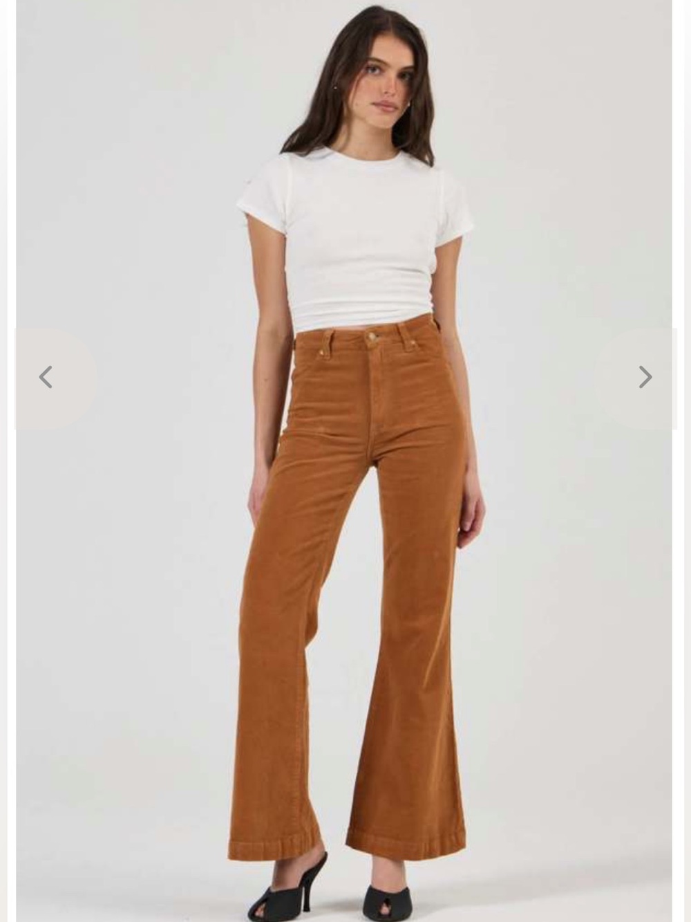 ROLLA’S Eastcoast Flare High Rise Caramel Cord Pants size 27 NWT NEW